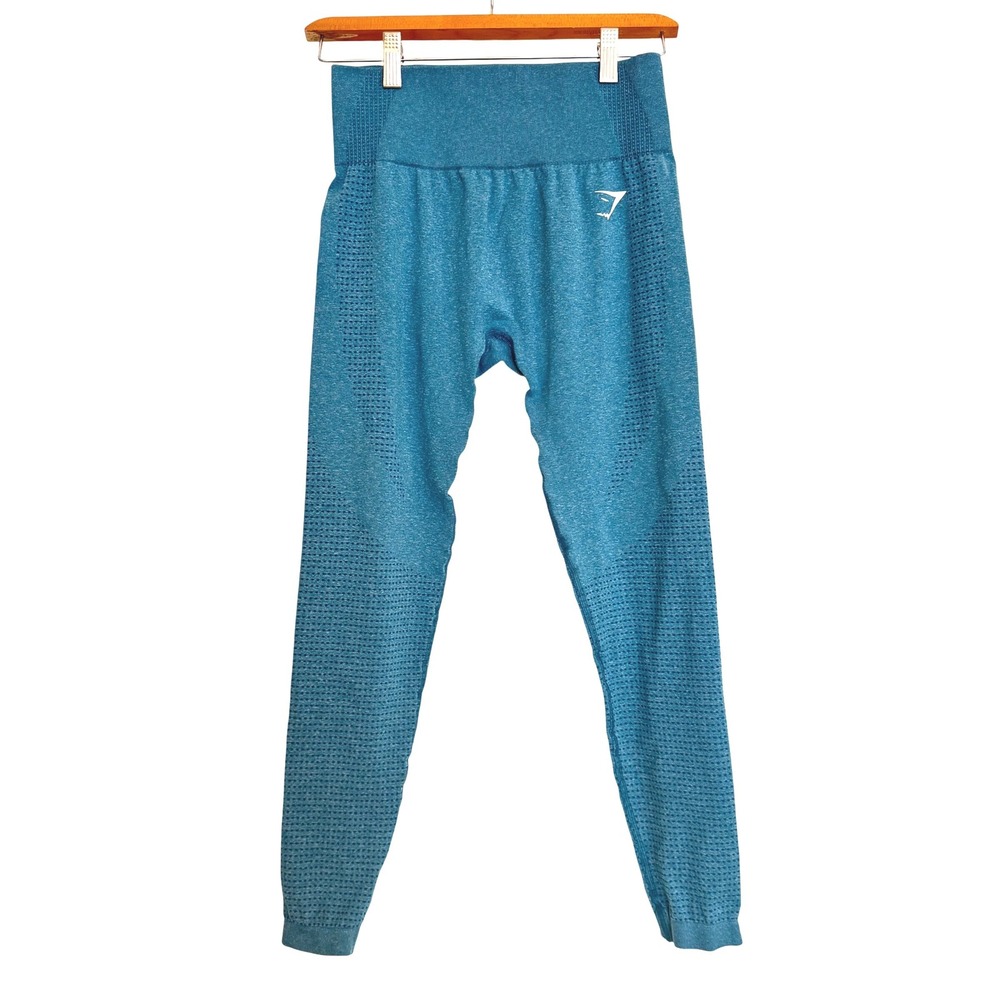 Gymshark Vital Seamless Leggings Teal Marl High Waisted Womens Size Medium